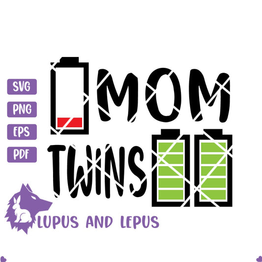 Digital File - mom of twins svg, mom svg, twin svg, twin shirt, baby svg, mothers day svg, mother's day svg, baby shower svg, pregnancy svg