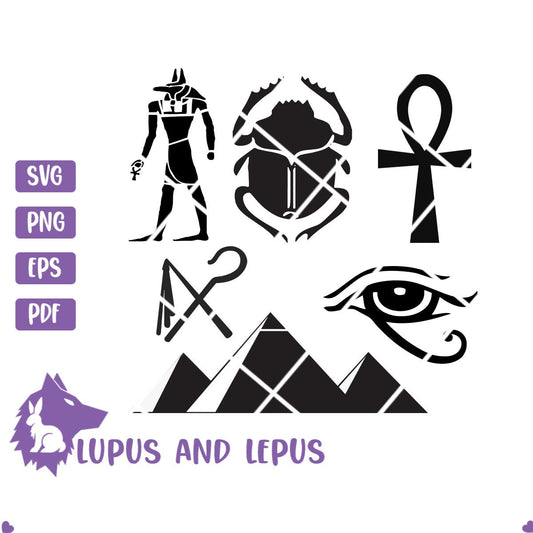 DIGITAL FILE - Egypt svg, Egyptian svg, Life svg, ankh svg, scarab beetle svg, pyramid svg, pharaoh svg, Clip Art (eps, svg, pdf, png, jpeg)