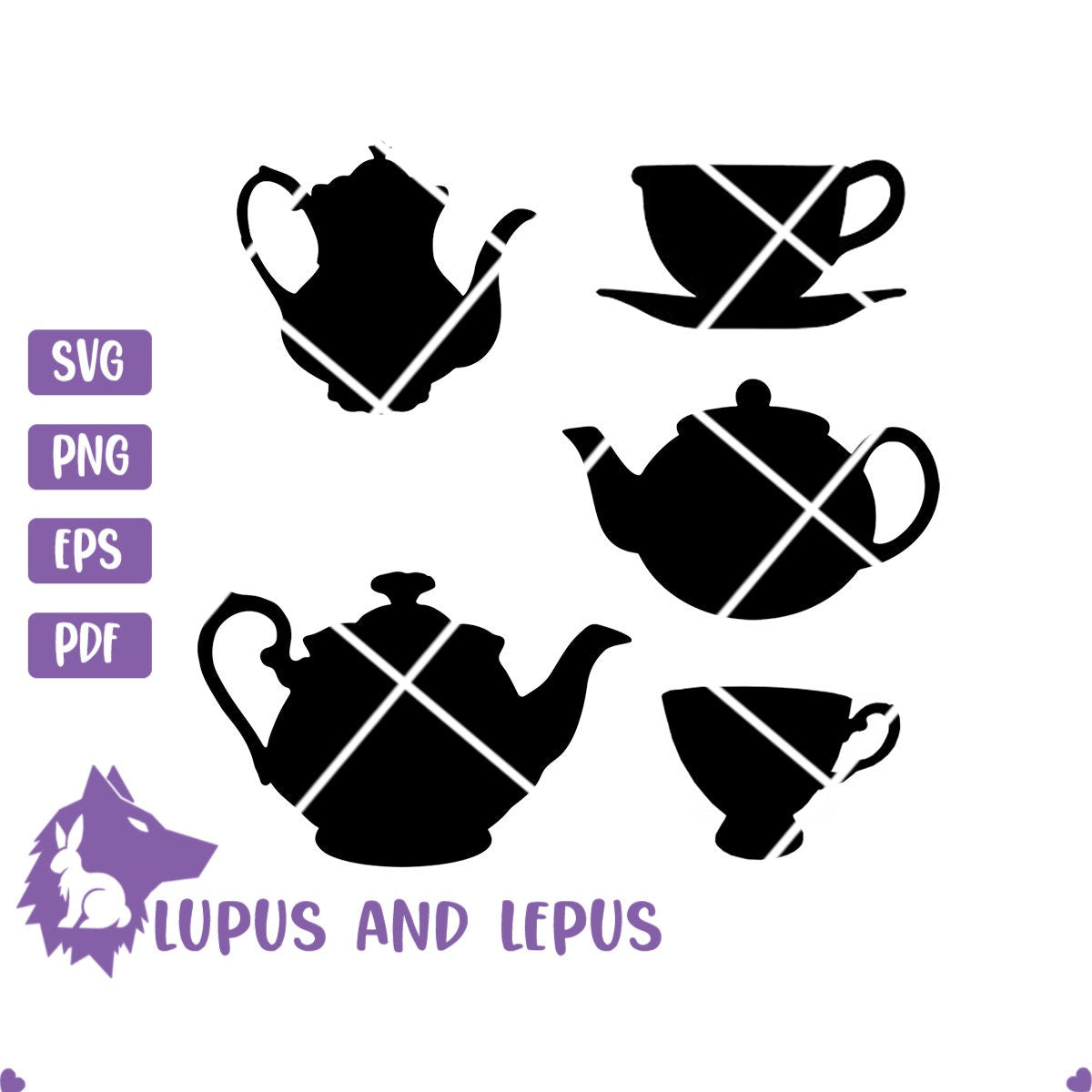 Digital File - tea cup, tea pot, tea svg, tea pot svg, tea cup svg, high tea, tea, mug svg, Clip Art(eps, svg, pdf, png, jpeg)