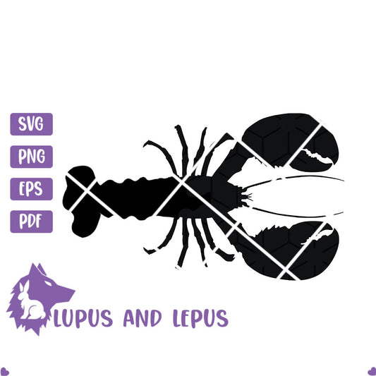 Digital File - lobster, lobster svg, lobster clipart, friends lobster, lobster silhouette, Digital Download (eps, svg, pdf, png, jpeg)