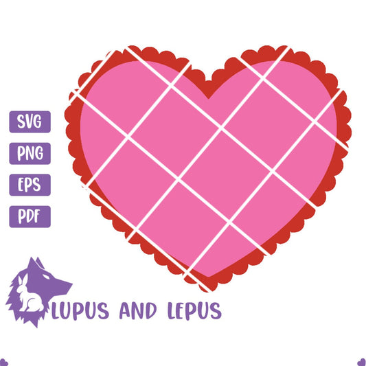 Digital File - scalloped heart svg, heart svg, valentine svg, lace heart svg, pretty heart svg, fancy heart svg, valentine's day, hart svg