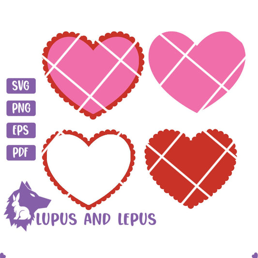 DIGITAL FILE - heart svg, hearts svg, valentines day svg, scalloped heart svg, doily svg, layered heart, heart, hearts, love svg, card svg