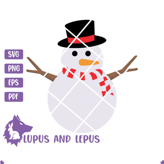 Digital File - Snowman svg, short snowman, Christmas svg, holiday svg, wall art, window cling, window svg (eps, svg, pdf, png, jpeg)