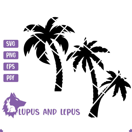 DIGITAL FILE - Palm tree svg, beach svg, summer svg, sunset svg, palm trees svg, palm svg, vacation svg, sea beach svg, ocean svg, cricut