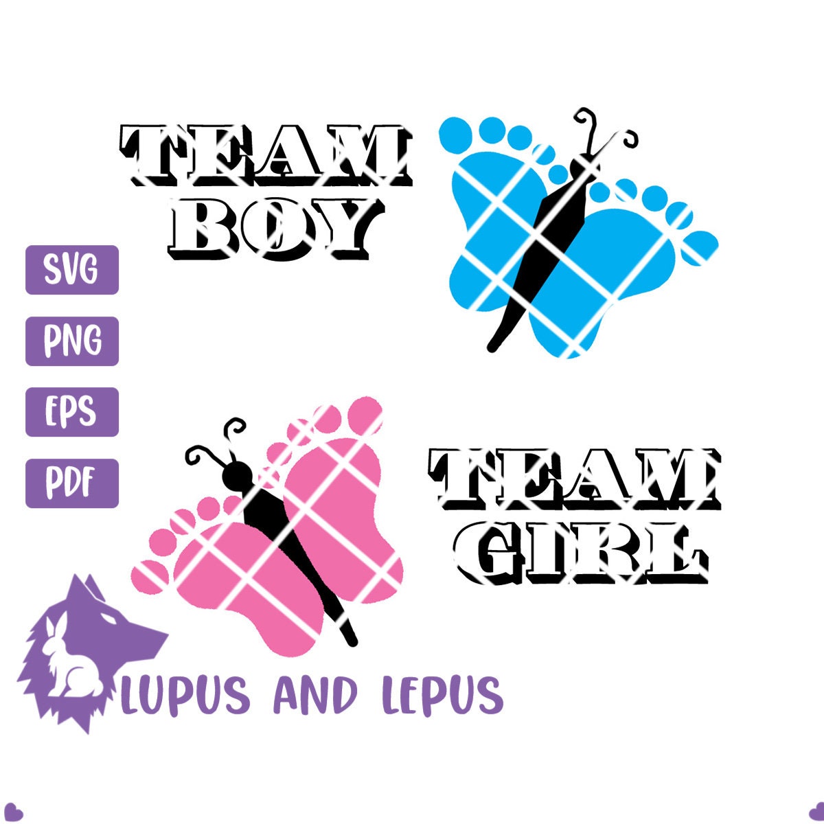 Digital File - team boy svg, team girl svg, baby shower svg, gender reveal svg, team svg, Digital Download (eps, svg, pdf, png, jpeg)