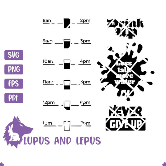 Digital File - water svg, daily water svg, water reminder svg, water chart, Water Intake Timeline Chart (eps, svg, pdf, png, jpeg)