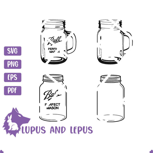 Digital File - Mason jar svg, mason jars, mason svg, mason, glass jar svg, glass jar, farmhouse svg, southern svg, country svg,