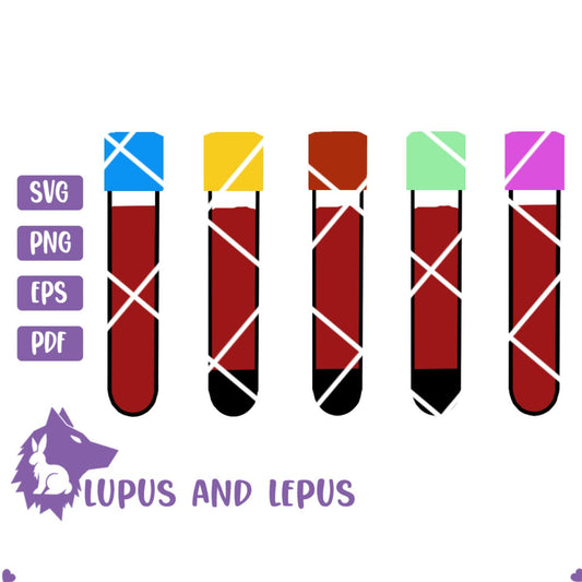 Digital File - Blood tube svg, blood tubes svg, blood vials svg, vile svg, tube svg, nurse svg, phlebotomist svg, phlebotomy gift, vampire