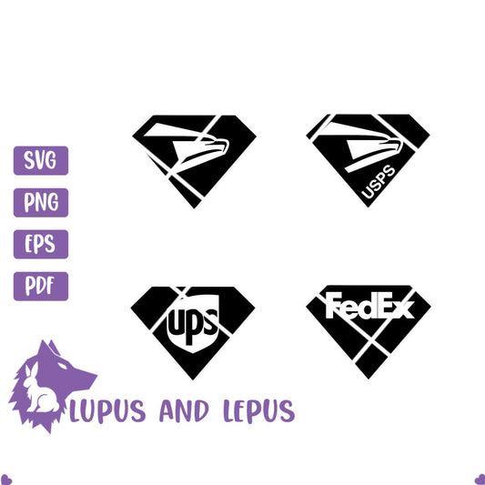 Digital File - Essential Super Heroes Mail, usps, ups, fedex, deliveries, Cut file for Cricut. Clip Art (eps, svg, pdf, png, jpeg)