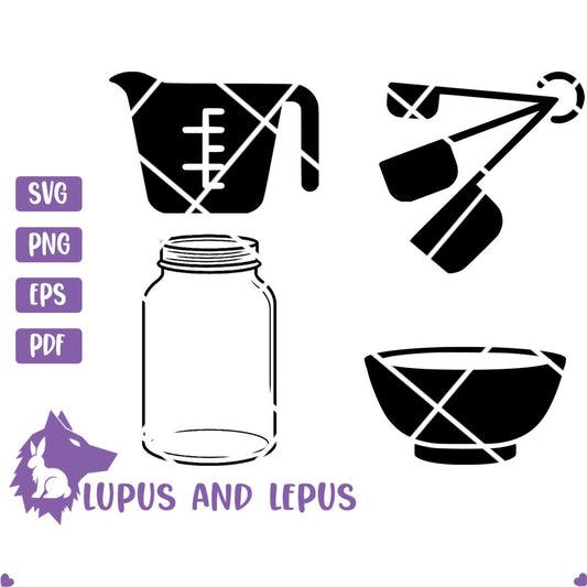 Digital File - Kitchen measuring cups, mason jar svg, kitchen svg, measuring cups svg, cooking svg, kitchen decor svg, kitchen sign svg