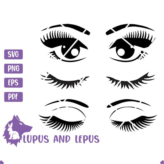 Digital File - Eyelashes svg, eyelashes, eyes svg, eyelash svg, eyes svg, lashes svg ClipArt, Digital Download (eps, svg, pdf, png, jpeg)