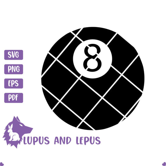 DIGITAL FILE - magic 8 ball, magic eight ball svg, 8 ball svg, 8 ball vector, magic svg, eight ball, billiards svg, fortune telling, cricut