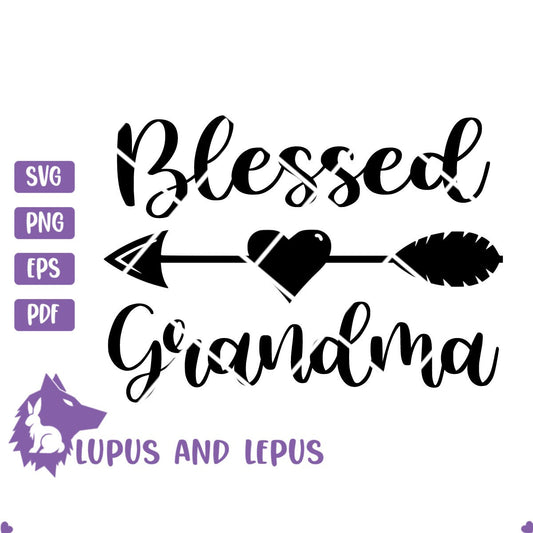 DIGITAL FILE - blessed grandma svg, blessed svg, christian svg, grandma svg, gma svg, grandmother svg, grandma shirt svg, mother's day svg