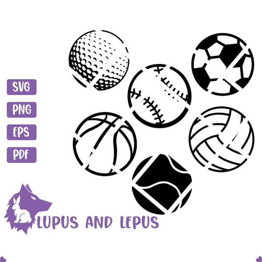 DIGITAL FILE - sports svg, ball svg, baseball svg, basket ball svg, volleyball svg, tennis ball svg, golf svg, soccer svg, ball sports svg