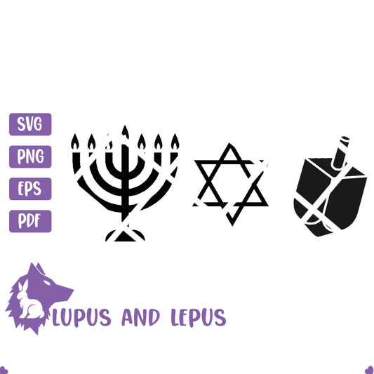 Digital File - Hanukkah svg, Star of David, Jewish svg, Happy Hanukkah svg, holiday svg, Chanukah svg, menorah svg, dreidel svg, hebrew svg