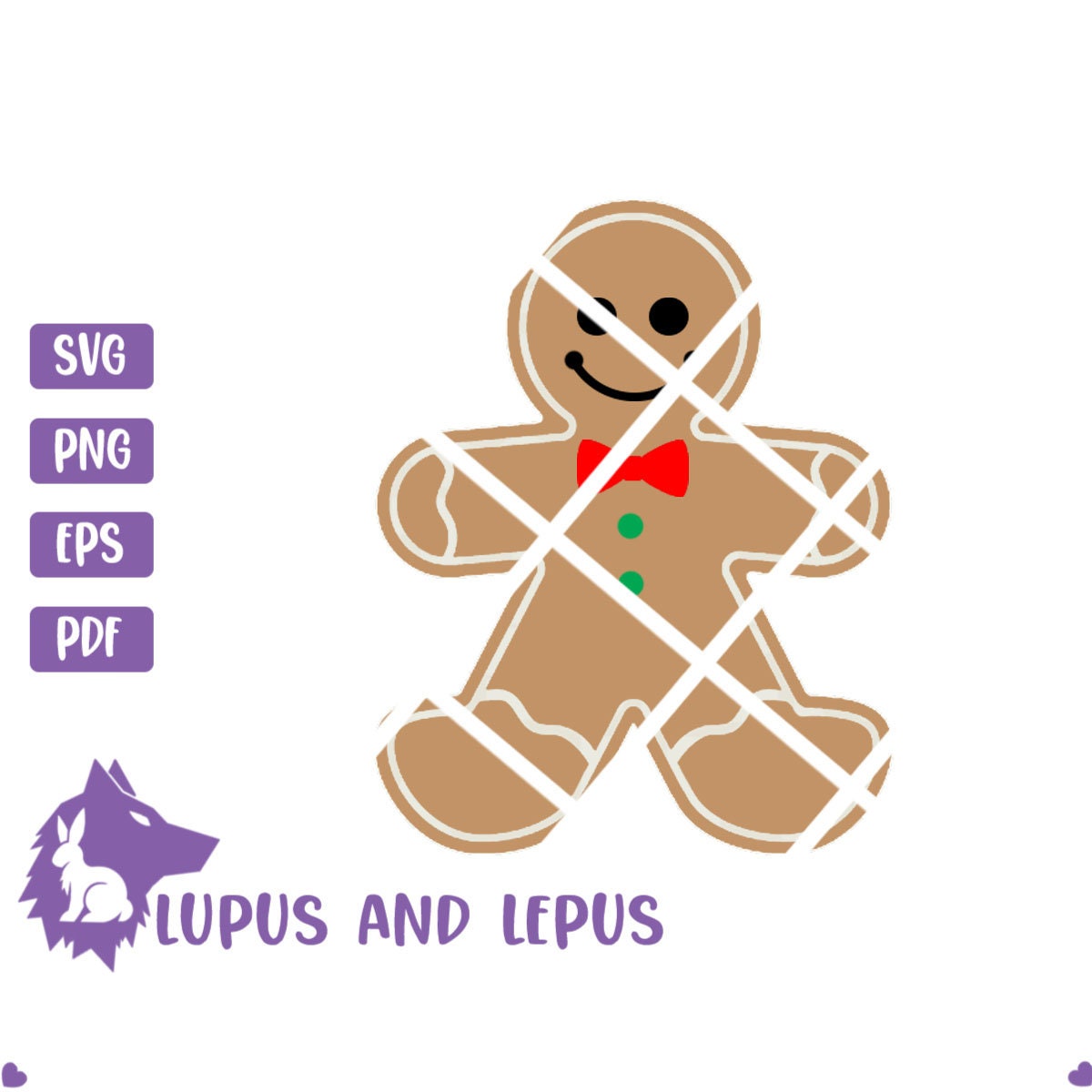 Digital File - Gingerbread Man SVG File, Christmas SVG, gingerbread svg, ginger bread svg, holiday svg, cricut (eps, svg, pdf, png, jpeg)
