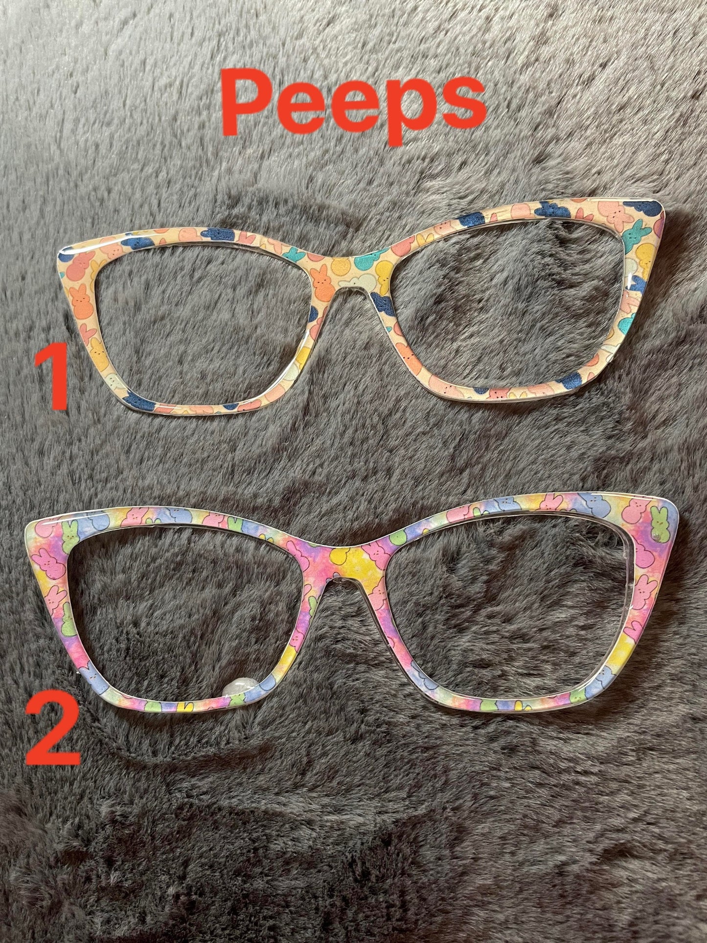 magnetic glasses topper - Peep glasses, peep topper, easter topper, easter glasses, marshmallow peep, pair eyeglasses, pair topper, pair