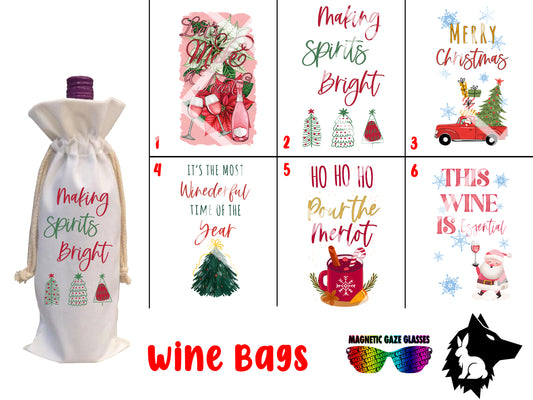 Wine Bag - (D) wine bag gift, gift for boss, gift for employee, gift for family, bag, custom, Christmas gift, xmas gift, gift, custom gift, customized gift, alcohol, bottle of wine bag, bottle of wine, spirits